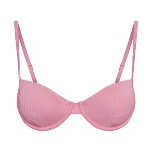Monday Swimwear Pink Ribbed Underwire Bikini Top